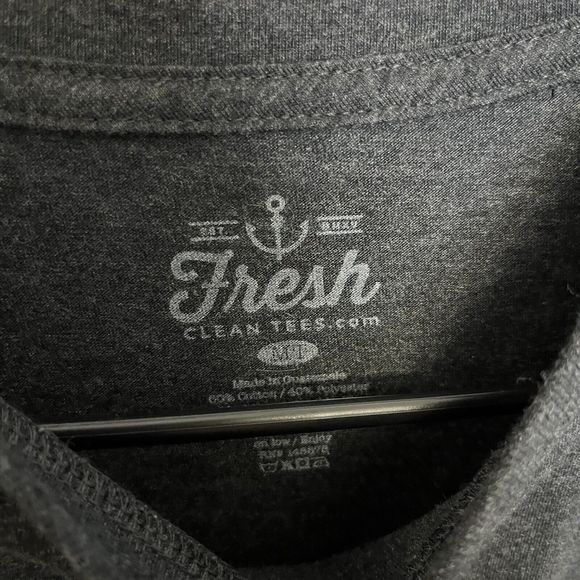 Fresh Clean Tees Gray T Shirt Mens MT Short Sleeve Med Crew Neck Solid Tee NWOT - Picture 3 of 6